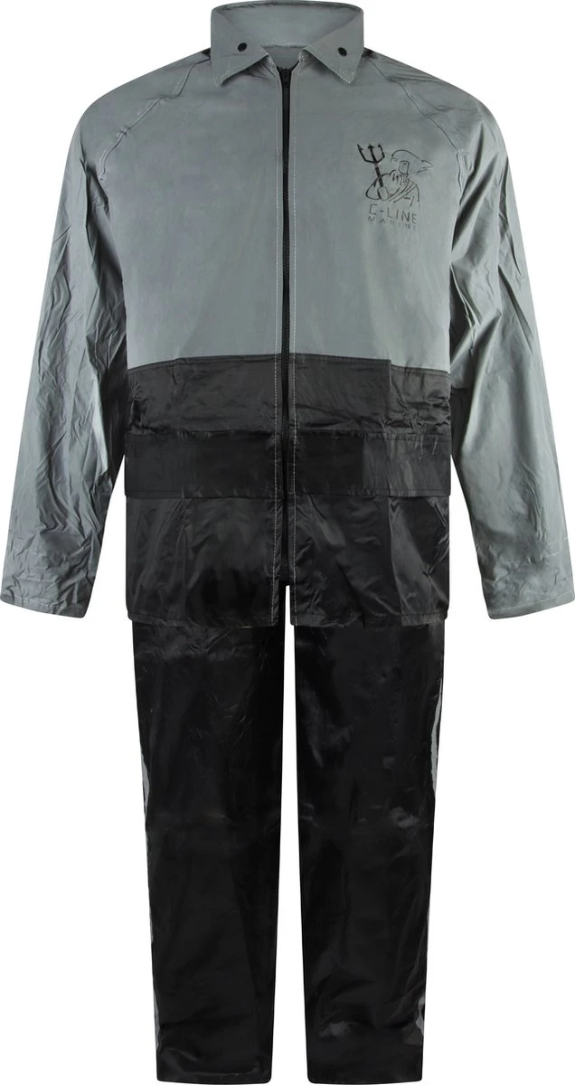 C-Line Regenpak Met Capuchon - Reflecterende Jas - Nieuw Model - Kinder Maat 158/164 1 C-Line Regenpak Met Capuchon - Reflecterende Jas - Nieuw Model - Kinder Maat 158/164