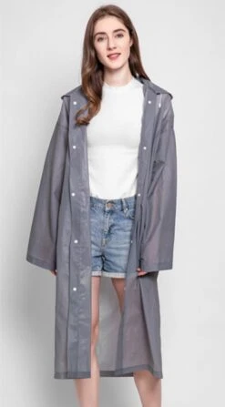 Regenjas-Regenpak- Regenjas Semi-kleuren Grijs - 115 * 65cm -Buiten Kampeer Aanbieding 663x1200 5