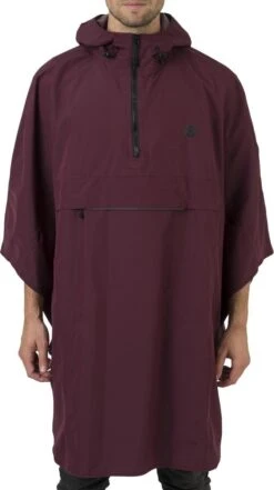 AGU Grant Regenponcho Essential Unisex - Bordeaux - One Size - Dames & Heren - Waterdicht & Ademend -Buiten Kampeer Aanbieding 672x1200 3