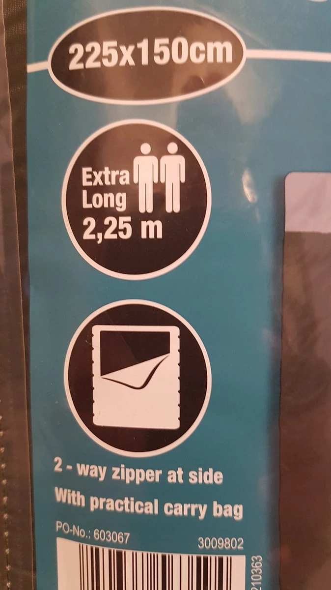 Froyak - 2-persoons Slaapzak XXL Groen 225 X 150 Cm - 2 Persoons Slaapzak Envelop Model Extra Large 2 Froyak - 2-persoons Slaapzak XXL Groen 225 X 150 Cm - 2 Persoons Slaapzak Envelop Model Extra Large - Afbeelding 2