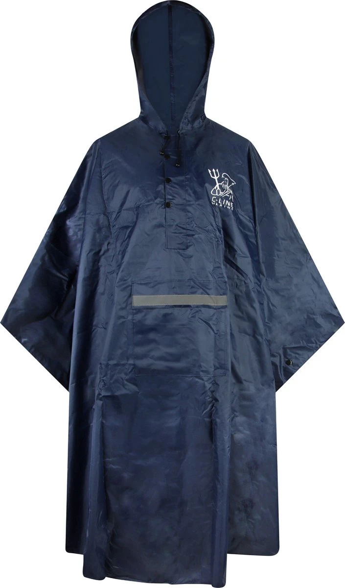 C-Line Poncho - Blauw - Reflecterend - Maat XXL/XXXL 1 C-Line Poncho - Blauw - Reflecterend - Maat XXL/XXXL