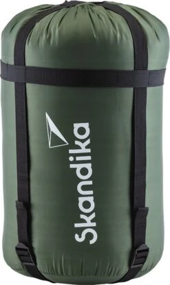 Skandika Vegas-R XXL Slaapzak - Mummieslaapzakken – Slaapzakken Volwassen – Maat XXL – Mummie Slaapzak - Unisex - Katoen, Luxe Kwaliteit, Koppelbaar, 3 Seizoenen, 220 X 110 Cm, -12° Tot -15°C, Outdoor Kampeerslaapzak – Ritssluiting Rechts - Groen -Buiten Kampeer Aanbieding 715x1200