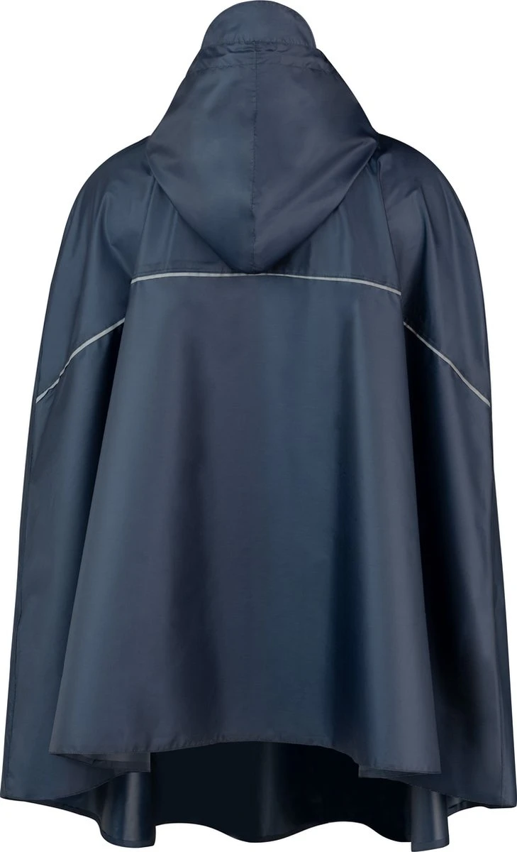BJØRNSON Haps Regenponcho Fiets Dames & Heren - Fietsponcho - Donkerblauw 2 BJØRNSON Haps Regenponcho Fiets Dames & Heren - Fietsponcho - Donkerblauw - Afbeelding 2