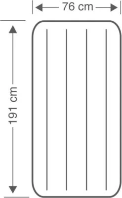 Intex Luchtbed - Downy - Formaat: Cot - B76 X L191 X H25 Cm - Ingebouwde Voetpomp- Met Reparatieset -Buiten Kampeer Aanbieding 740x1200