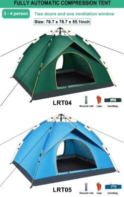Fish Life Waterdichte Tent - Lichtgewicht Tent - Tent Voor 2-4 Personen - 200*200*140 Cm - Outdoor Camping Tent - Licht Blauw -Buiten Kampeer Aanbieding 758x1200 1