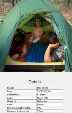 Hikr® Luchtbed - Slaapmat - Opblaasbaar Matras - Lichtgewicht - Outdoor - Camping - Hiking & Wandelen -Buiten Kampeer Aanbieding 764x1200 1