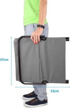 Strandmat Opvouwbaar Met Schouderband - Strandstoel Grijs 145x47x52 -Buiten Kampeer Aanbieding 779x1200