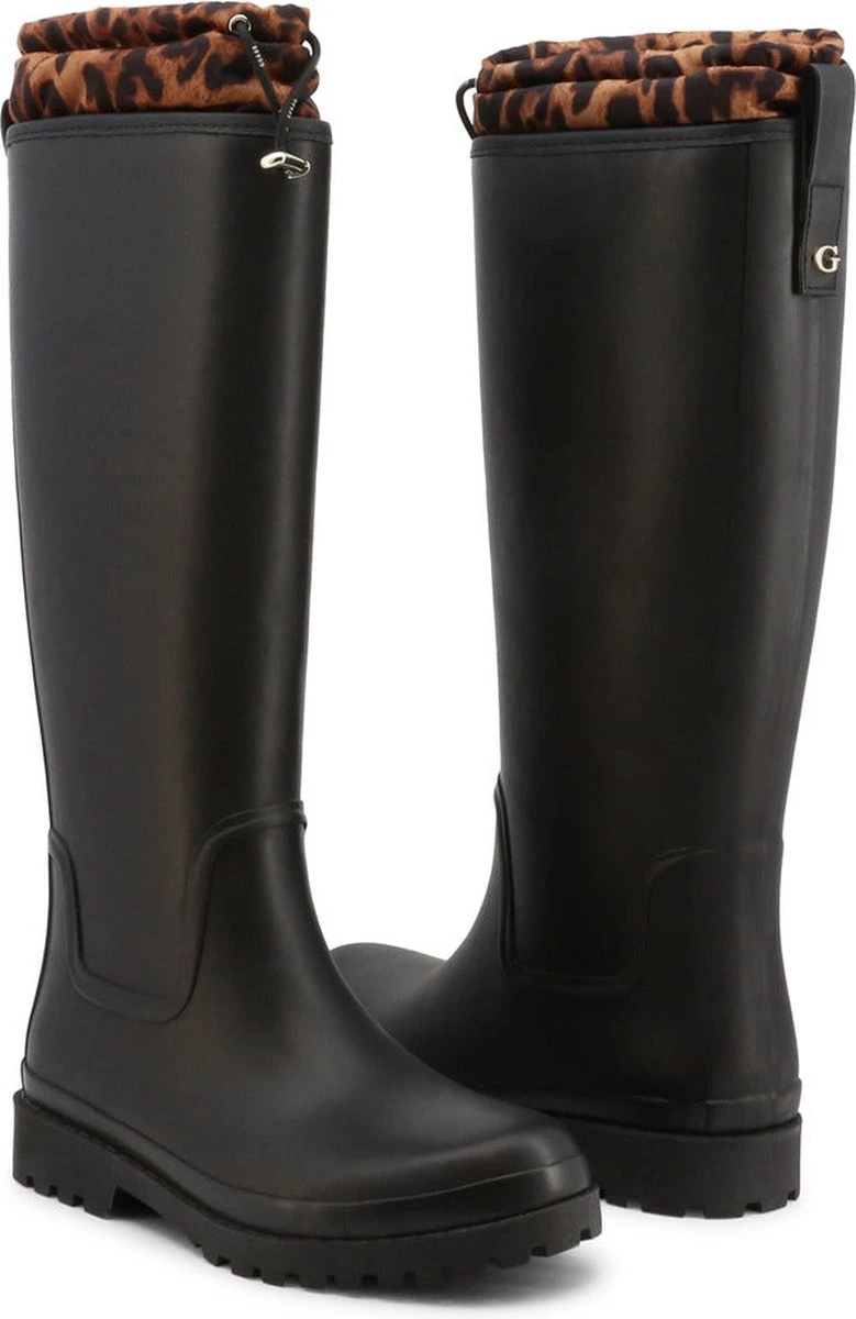 Guess Reisa Regenlaarzen - Rubber Laarzen - Dames - Zwart - Maat 39 4 Guess Reisa Regenlaarzen - Rubber Laarzen - Dames - Zwart - Maat 39 - Afbeelding 4