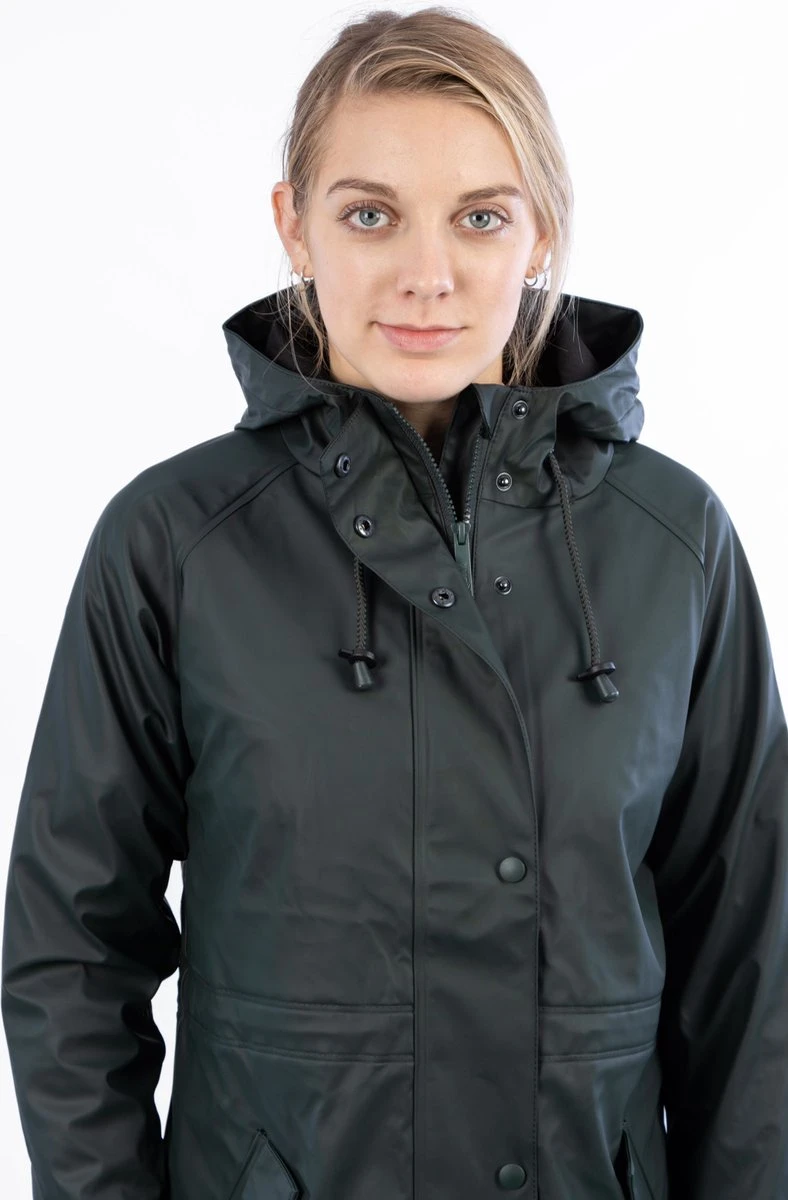 Ralka Regenjas Dames - Mizzle - Donkergroen - Maat 38 6 Ralka Regenjas Dames - Mizzle - Donkergroen - Maat 38 - Afbeelding 6