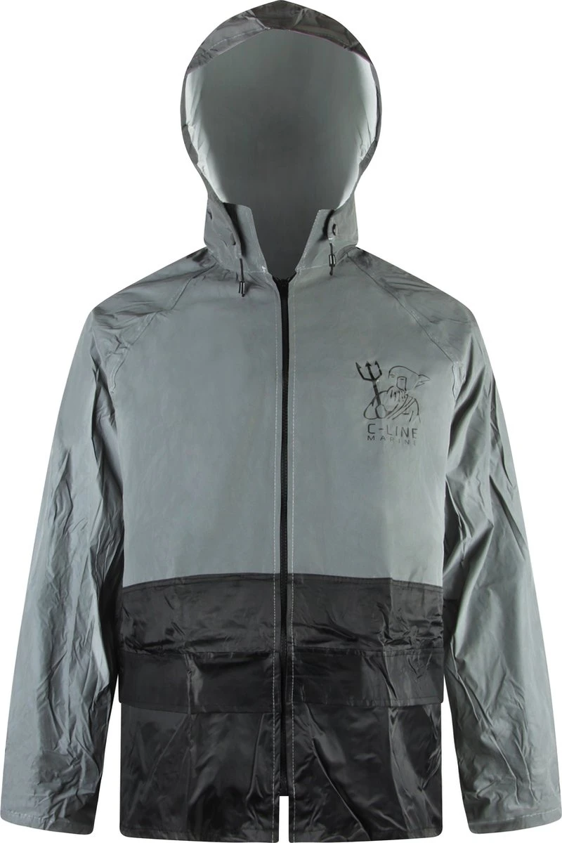 C-Line Regenpak Met Capuchon - Reflecterende Jas - Nieuw Model - Kinder Maat 158/164 7 C-Line Regenpak Met Capuchon - Reflecterende Jas - Nieuw Model - Kinder Maat 158/164 - Afbeelding 7