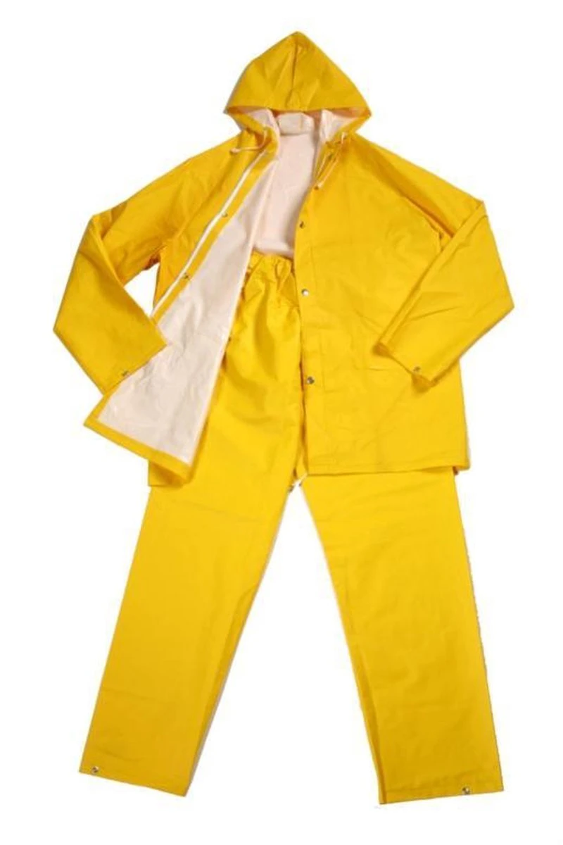 Merkloos Regenpak PVC-rayon Geel XXL 2 Merkloos Regenpak PVC-rayon Geel XXL - Afbeelding 2