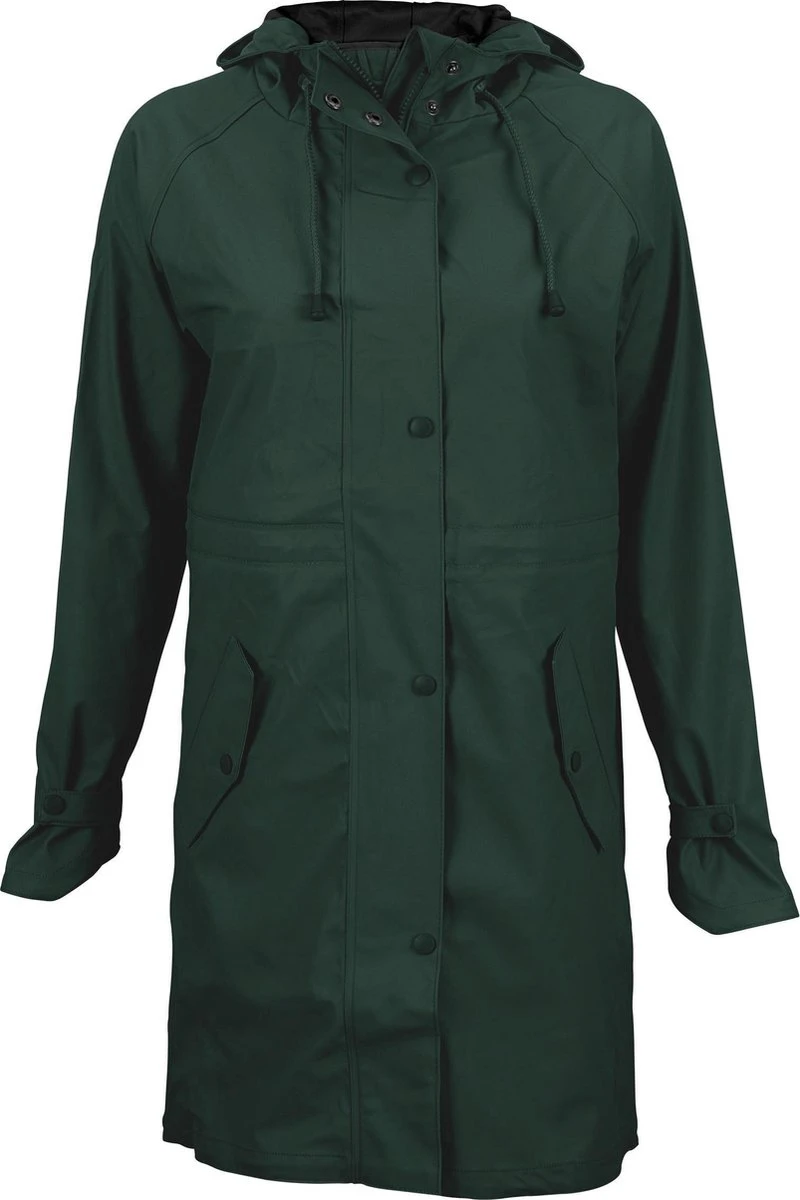 Ralka Regenjas Dames - Mizzle - Donkergroen - Maat 38 1 Ralka Regenjas Dames - Mizzle - Donkergroen - Maat 38