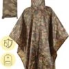 Regenponcho / Fietsponcho Herbruikbaar Voor Volwassenen ( Dames En Heren ) - 200x110cm - 100% Ripstop Polyester - Camouflage