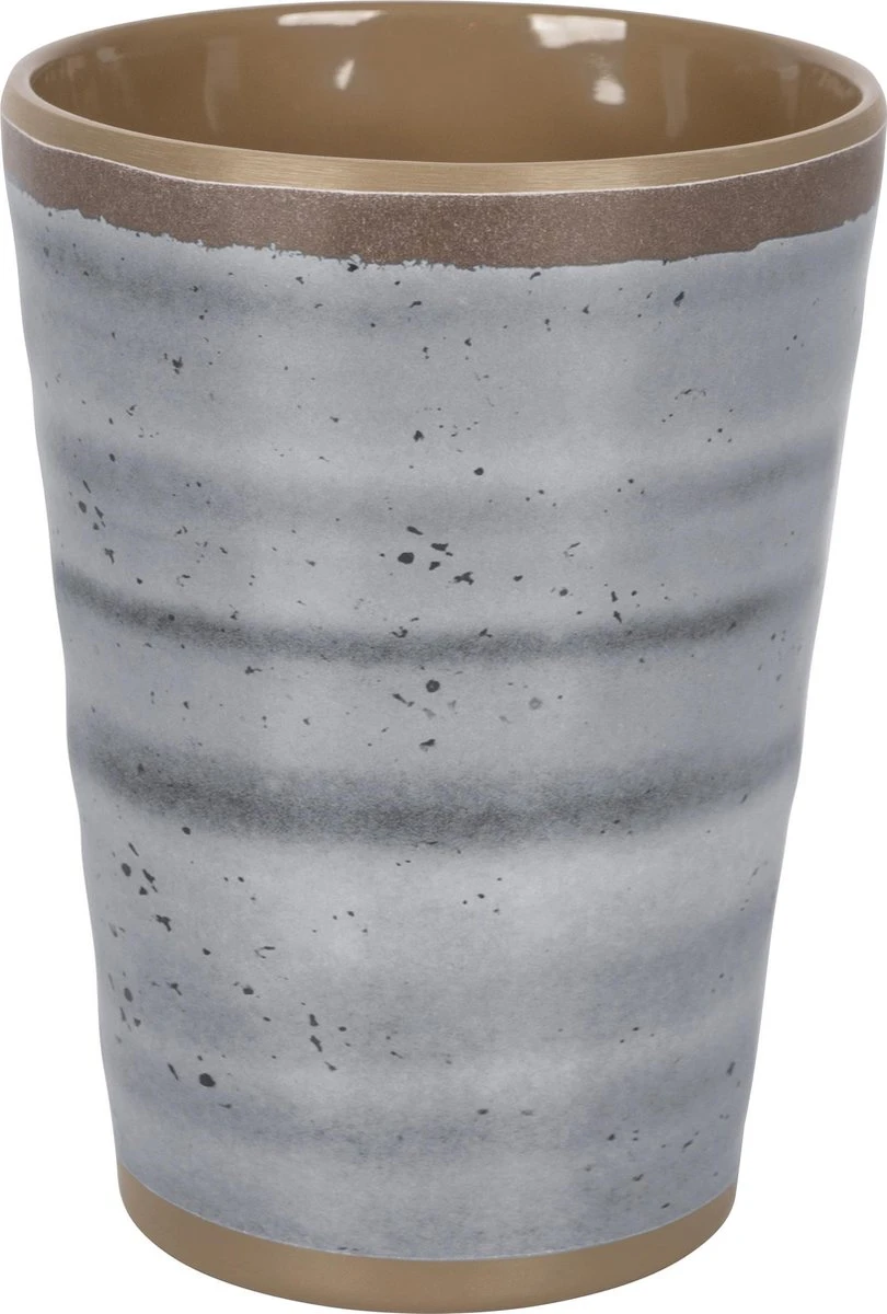 Bo-Camp 100% Melamine Halo Campingbeker - Grijs - 4 Stuks 1 Bo-Camp 100% Melamine Halo Campingbeker - Grijs - 4 Stuks