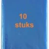Merkloos 10 Stuks Wegwerp Poncho Transparant Blauw | Regen | Festival | Wandelen | Evenement