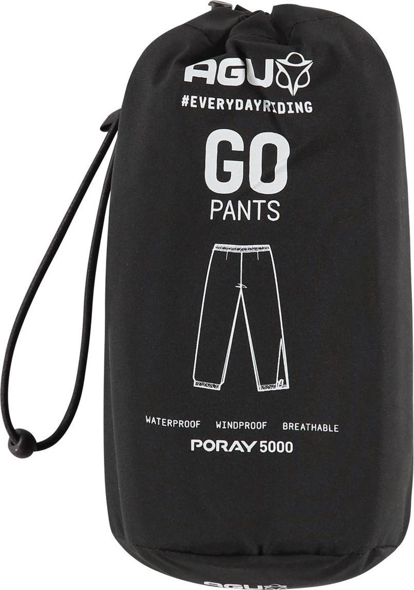 AGU GO Regenbroek Essential Unisex - Zwart - L - Dames & Heren - Waterdicht & Ademend 4 AGU GO Regenbroek Essential Unisex - Zwart - L - Dames & Heren - Waterdicht & Ademend - Afbeelding 4