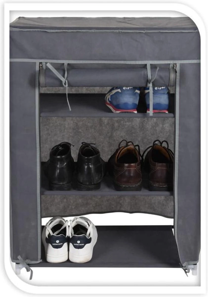 Merkloos GARDEROBE KAST - 3 SCHAPPEN - 60X30X80 CM 3 Merkloos GARDEROBE KAST - 3 SCHAPPEN - 60X30X80 CM - Afbeelding 3