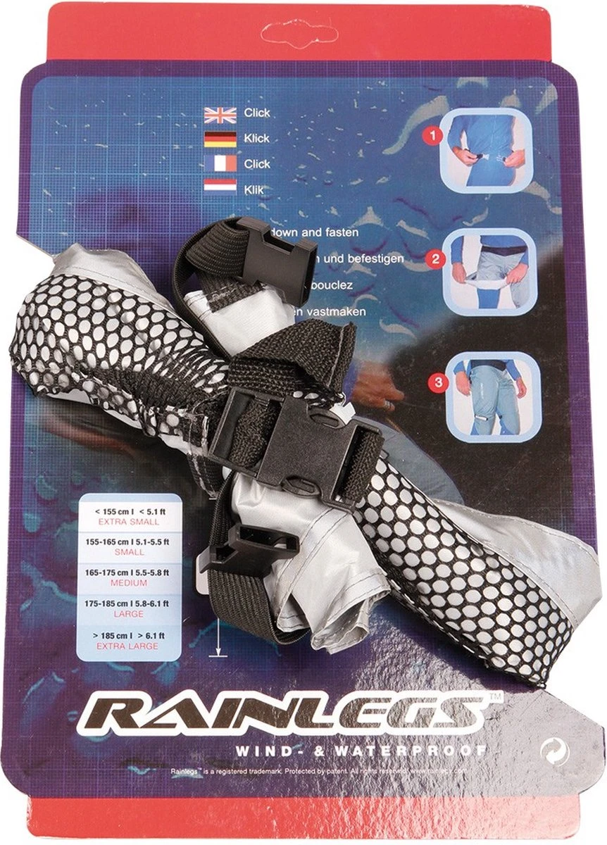 Rainlegs - Regenbroek Reflective Grijs - Maat Large 9 Rainlegs - Regenbroek Reflective Grijs - Maat Large - Afbeelding 9