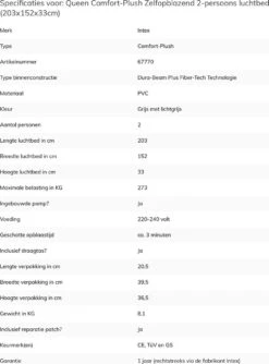 Intex Comfort-plush Full Luchtbed - 2-persoons - 203x152x33 Cm 27 Intex Comfort-plush Full Luchtbed - 2-persoons - 203x152x33 Cm -Buiten Kampeer Aanbieding 888x1200 1