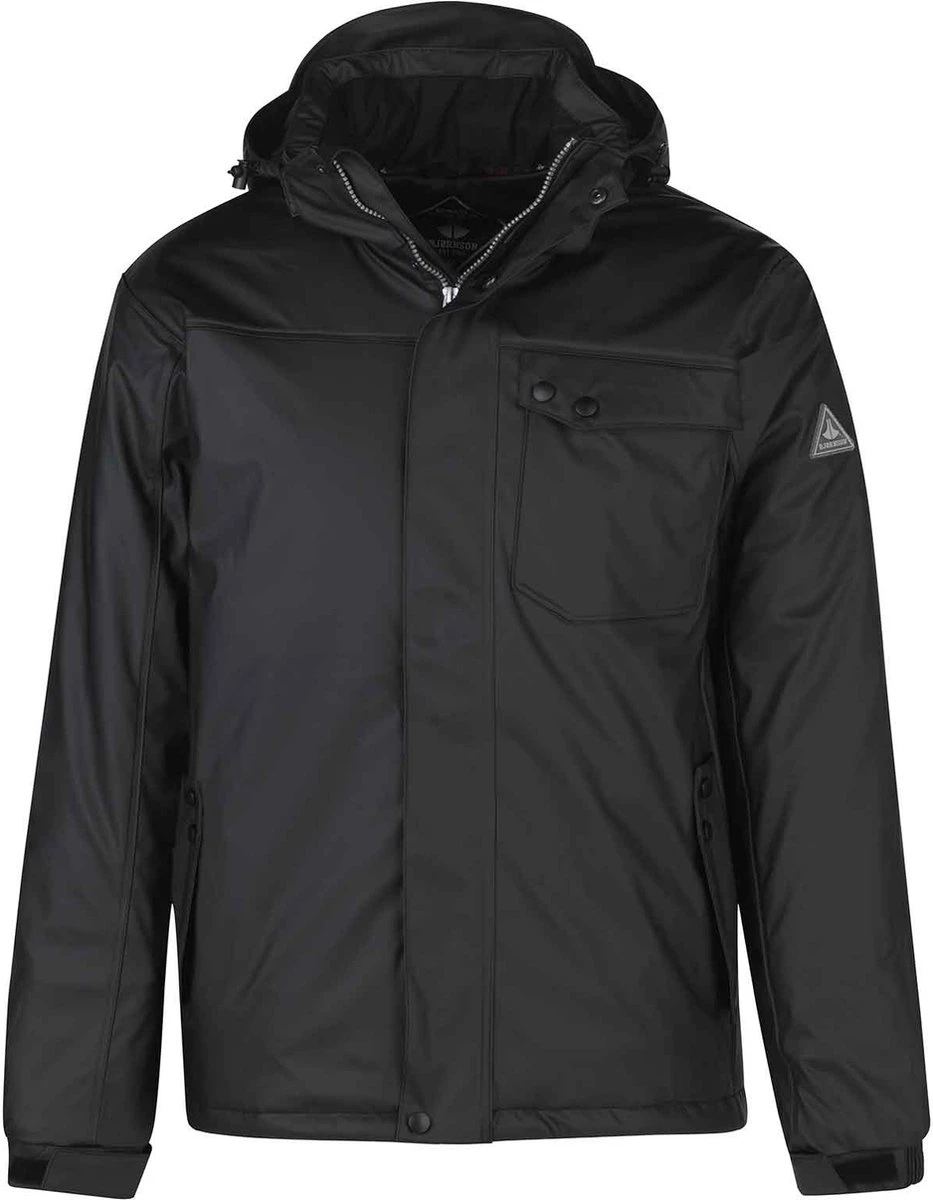 BJØRNSON Regn PU Regenjas / Winterjas Heren - Waterdicht - Maat 3XL - Zwart 1 BJØRNSON Regn PU Regenjas / Winterjas Heren - Waterdicht - Maat 3XL - Zwart