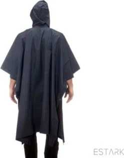 ESTARK Regenponcho - Herbruikbare Poncho Zwart - Fietsponcho Voor Dames En Heren - Regenjas - Hoge Kwaliteit - Poncho Herbruikbaar - Duurzaam - Poncho Zwart -Buiten Kampeer Aanbieding 948x1200 6