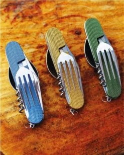 Merkloos Bestek - All -In-One Vork / Lepel / Mes / Flesopener/ Tirbuson - Blauw -Buiten Kampeer Aanbieding 961x1200 2