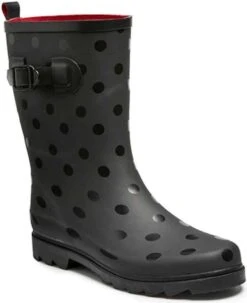 Merkloos Rubberen Dames Laars Anna - Zwart - Maat 38